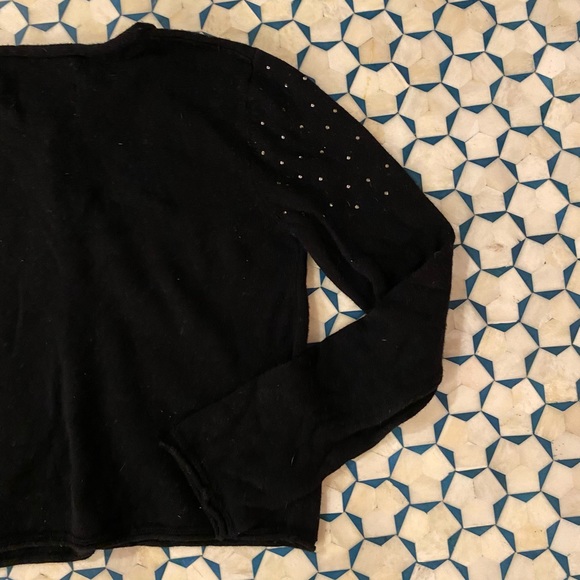 Zara Girls Black Cardigan with Rhinestone Detail size 5 - Picture 4 of 4